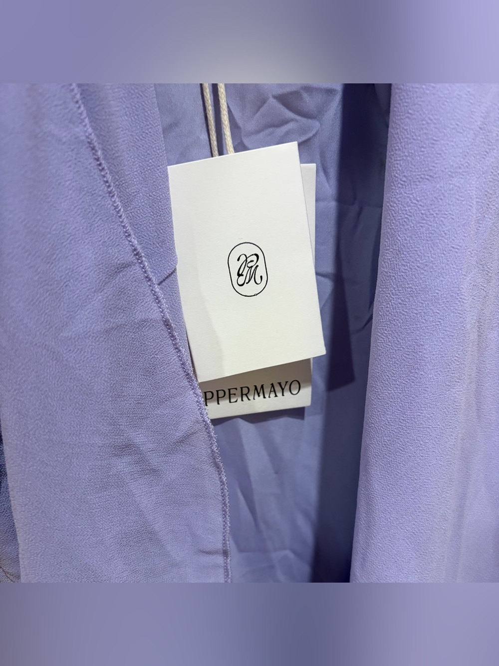 NWT Peppermayo Sunmi Asymmetric Cowl Midi Dress in Lavender Purple - Size XXS - Picture 7 of 10
